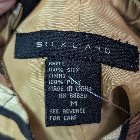 Silkland Silk Quilted Jacket Sz M - Picture 11 of 12